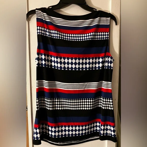 Tahari Arthur Levine Cowl Neck Top - Picture 2 of 4